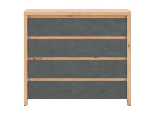 Kumode ar četrām atvilktnēm LARIOS 105 cm, mākslīgā ozola krāsa/matēta