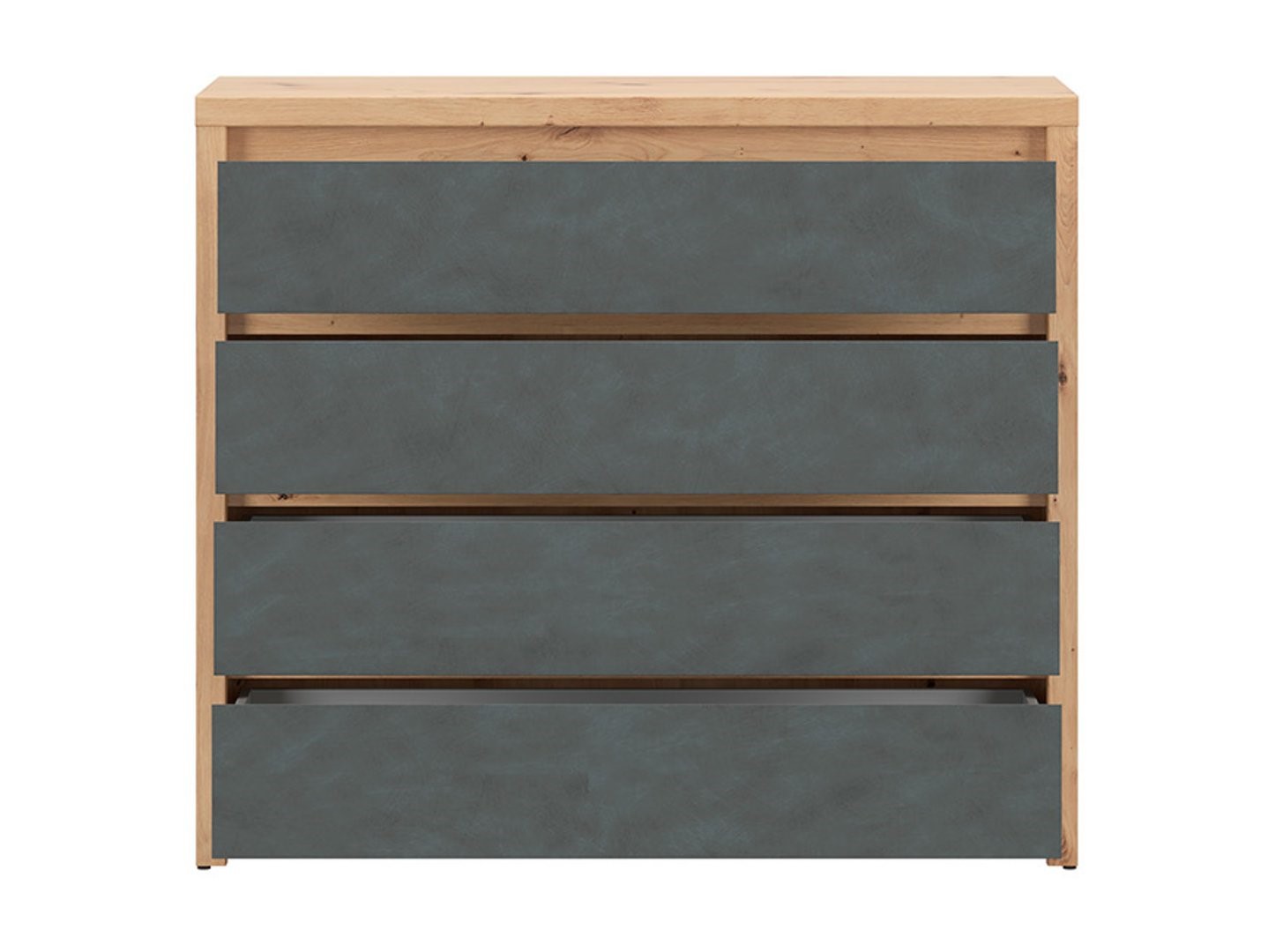 Kumode ar četrām atvilktnēm LARIOS 105 cm, mākslīgā ozola krāsa/matēta — изображение 3