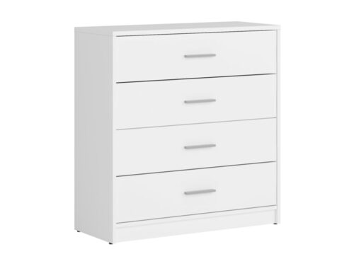 Kumode ar četrām atvilktnēm NEPO PLUS 80 cm balta