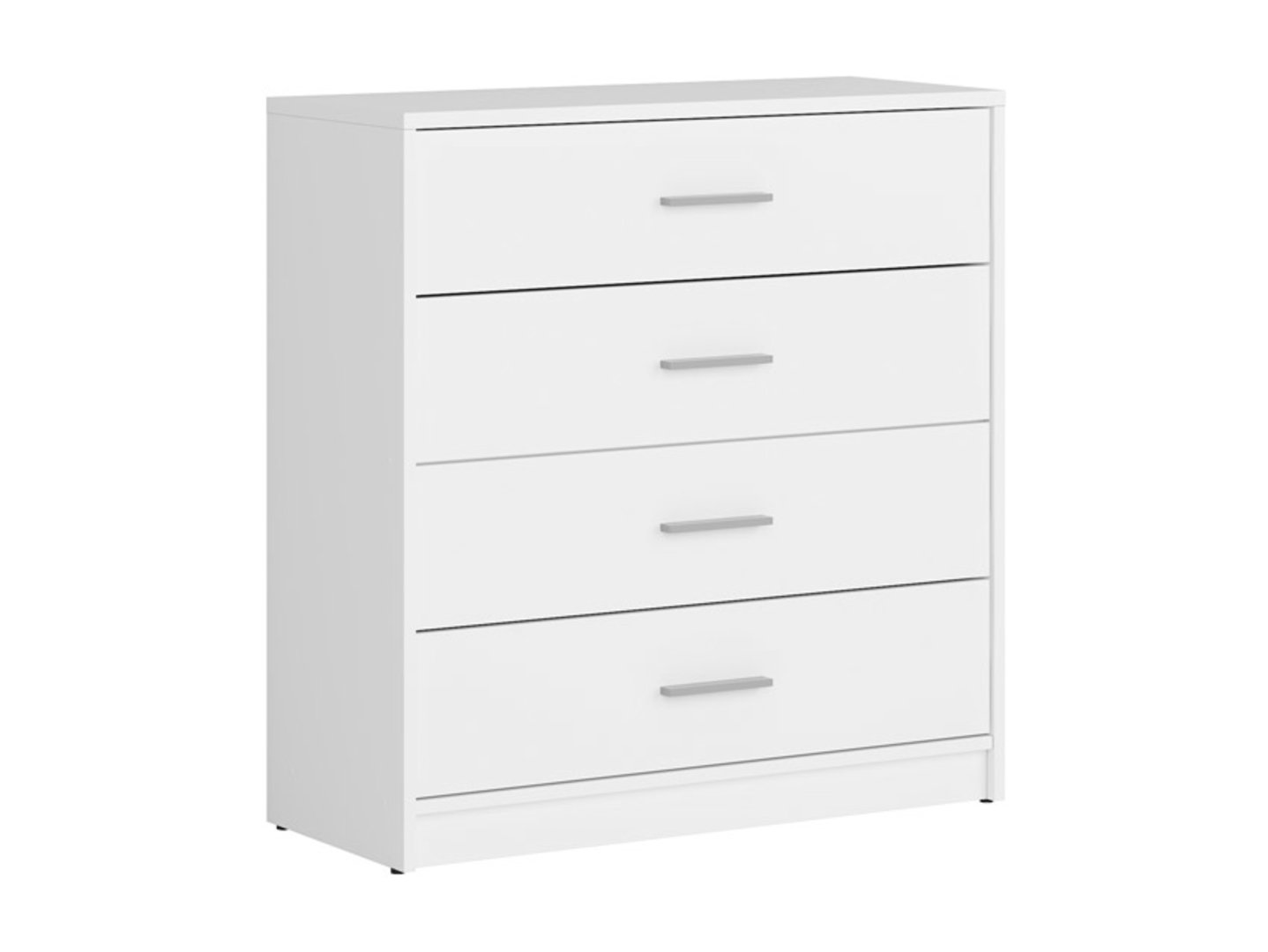 Kumode ar četrām atvilktnēm NEPO PLUS 80 cm balta