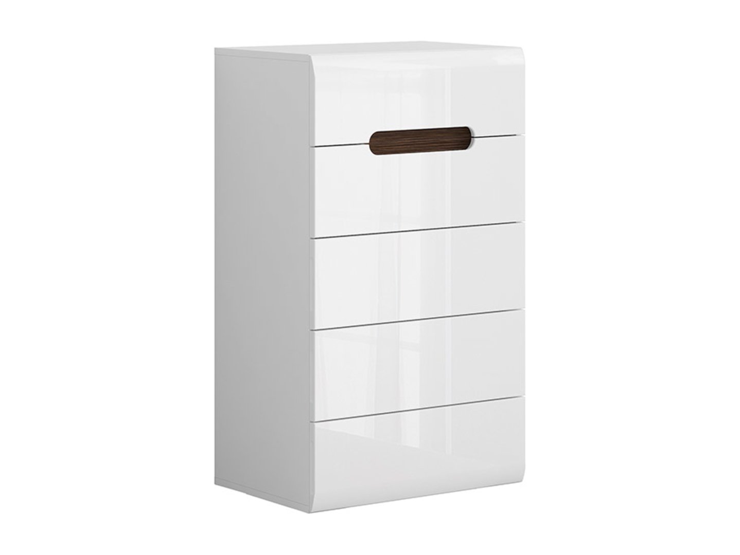 Kumode ar piecām atvilktnēm AZTECA TRIO 60 cm balta/balta spīdīga — изображение 5