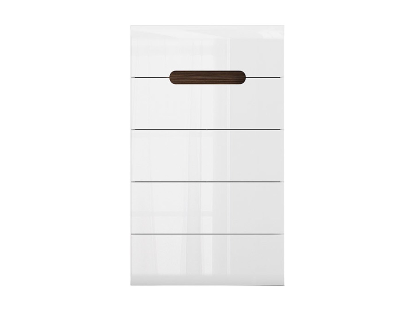 Kumode ar piecām atvilktnēm AZTECA TRIO 60 cm balta/balta spīdīga