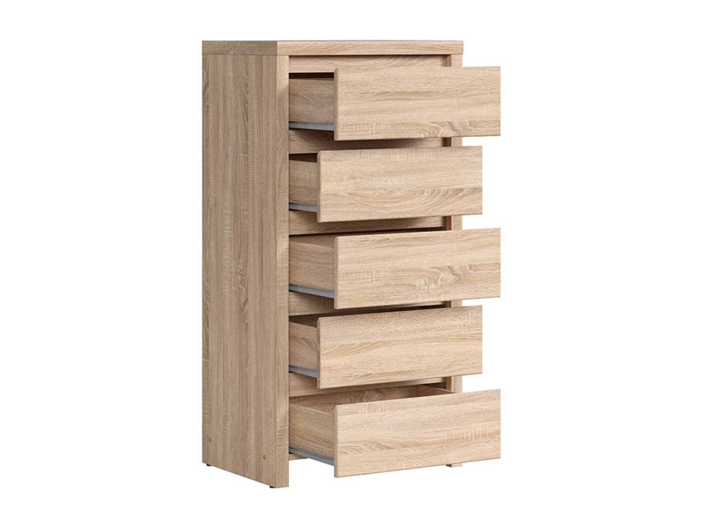 KASPIAN kumode ar piecām atvilktnēm, 56 cm, Sonoma ozols/Sonoma ozols — изображение 3