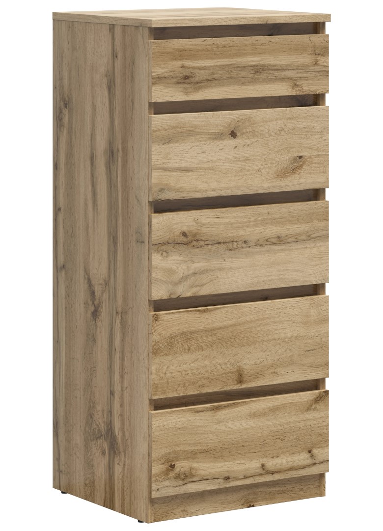 Kumode ar piecām atvilktnēm TETRIX 50 cm Wotan ozols