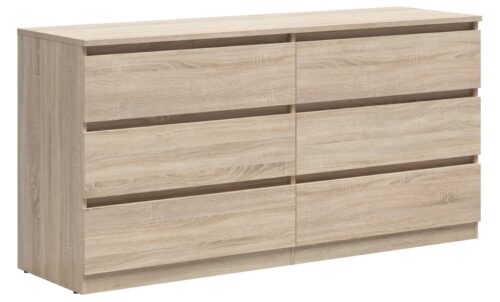 Kumode ar sešām atvilktnēm TETRIX 150 cm, Sonoma ozols