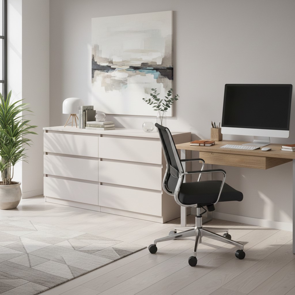 Kumode ar sešām atvilktnēm TETRIX 150 cm kašmira krāsā — изображение 2