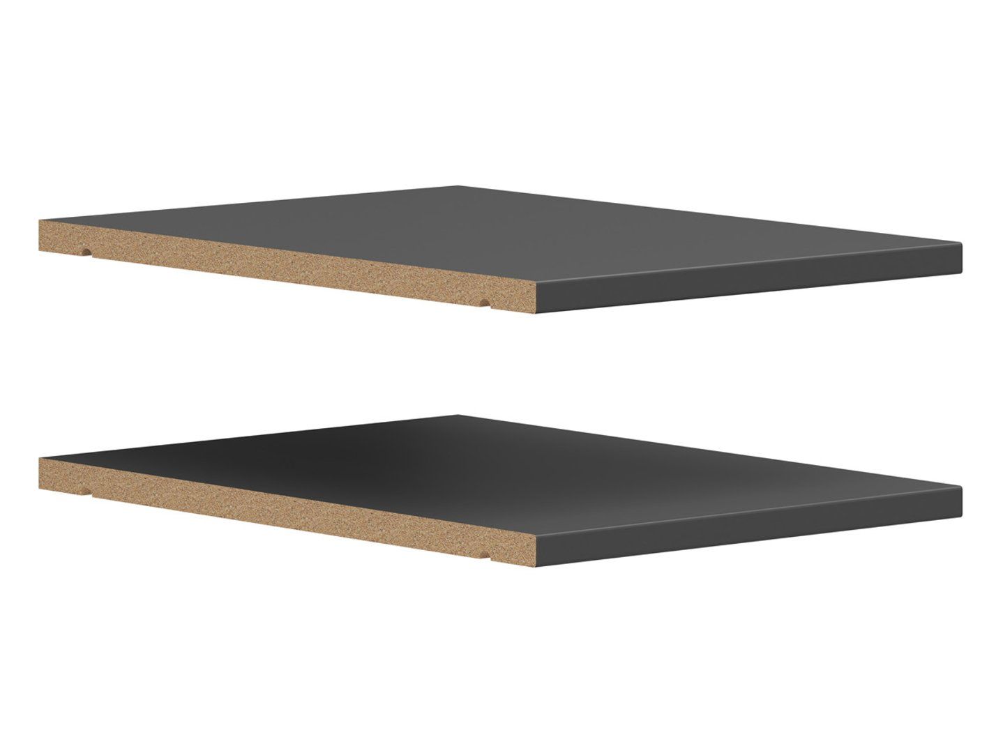 2 plauktu komplekts MultDo plauktiem, 27 cm, grafīta krāsā — 5 attēls