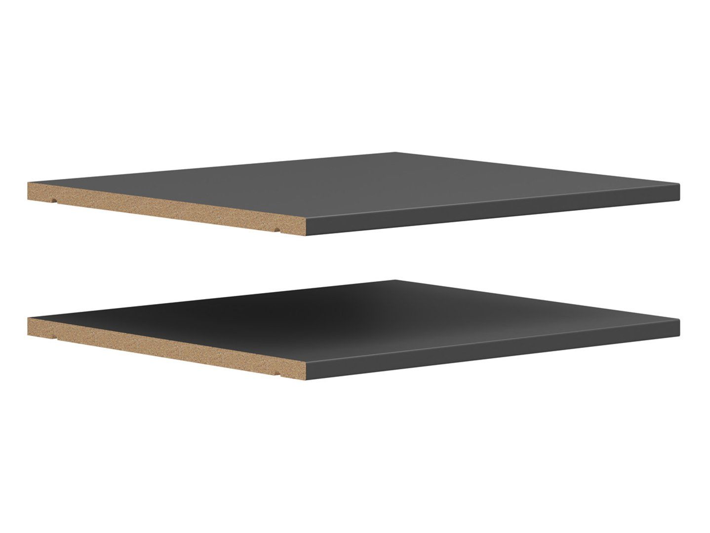 2 plauktu komplekts MultDo plauktiem, 42 cm, grafīta krāsā — изображение 5
