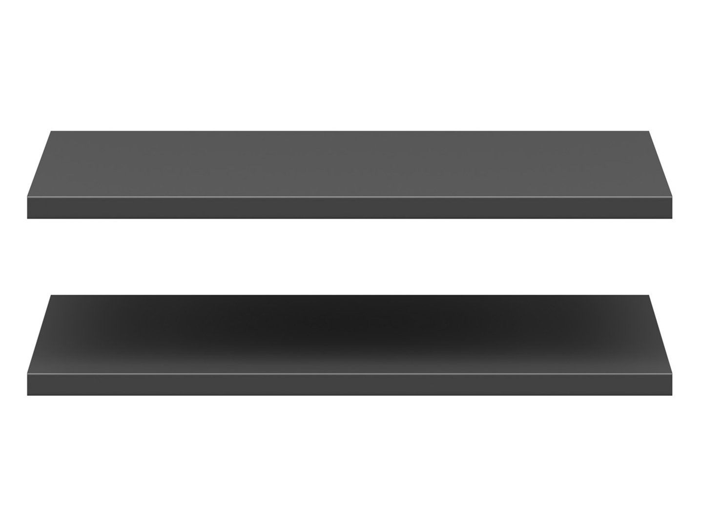 2 plauktu komplekts MultDo plauktiem, 42 cm, grafīta krāsā — изображение 6