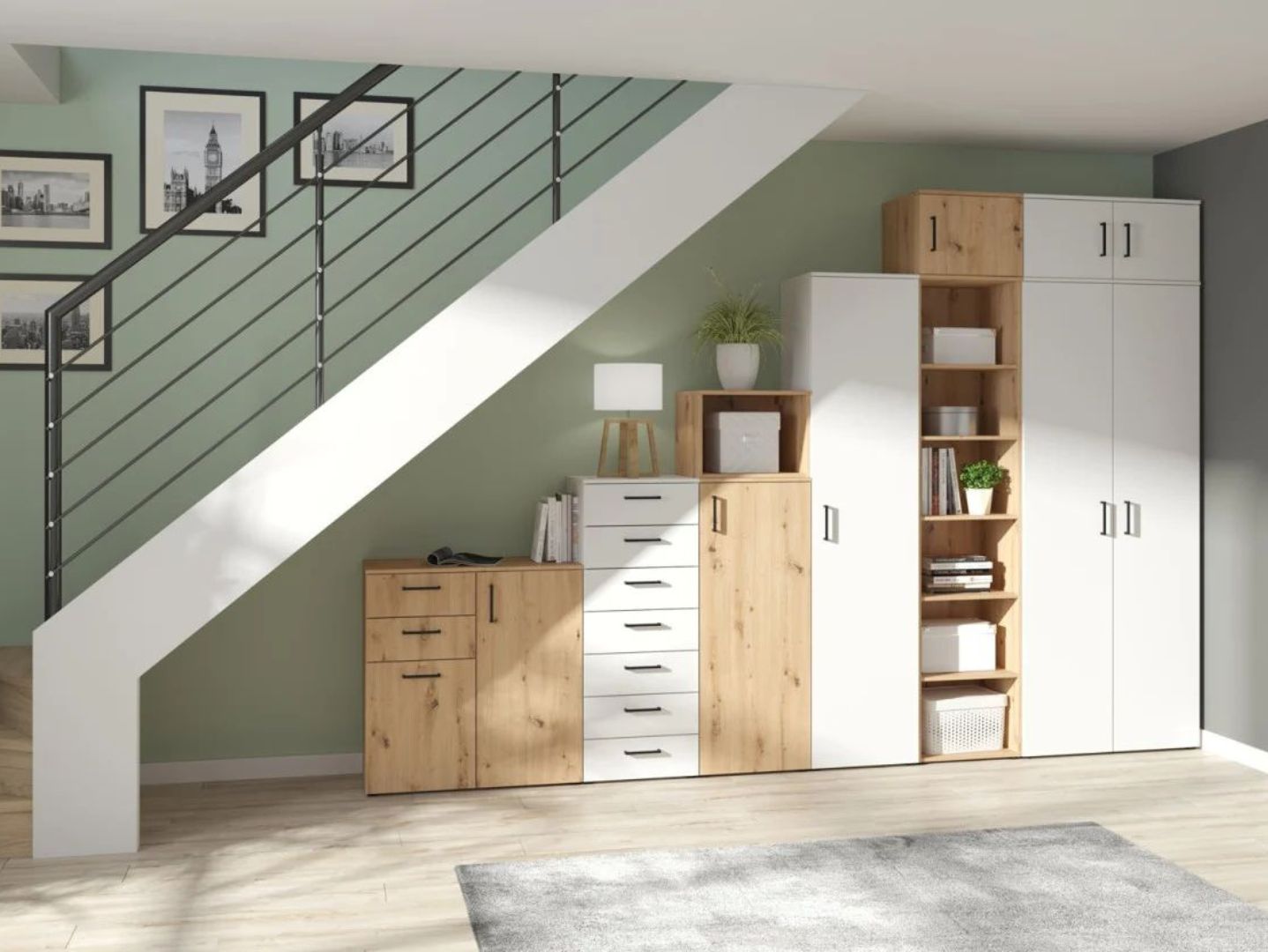 2 plauktu komplekts MultDo plauktiem, 77 cm, mākslīgais ozols — 2 attēls