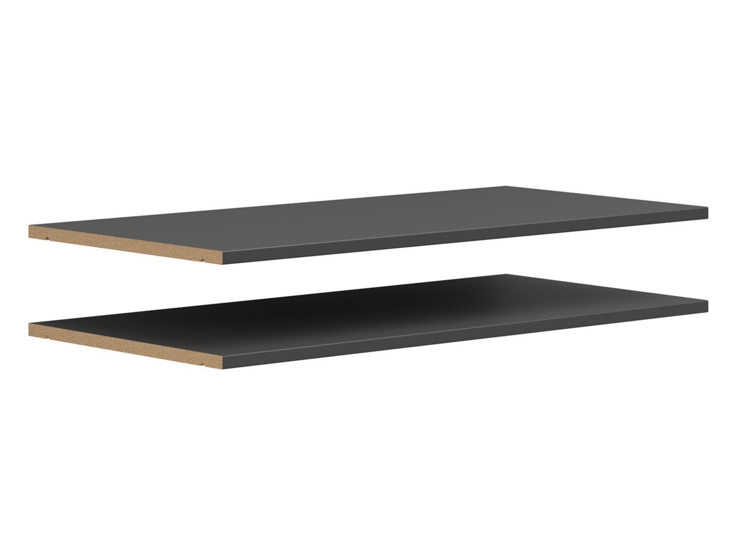 2 plauktu komplekts MultDo plauktiem, 77 cm, grafīta krāsā — изображение 5