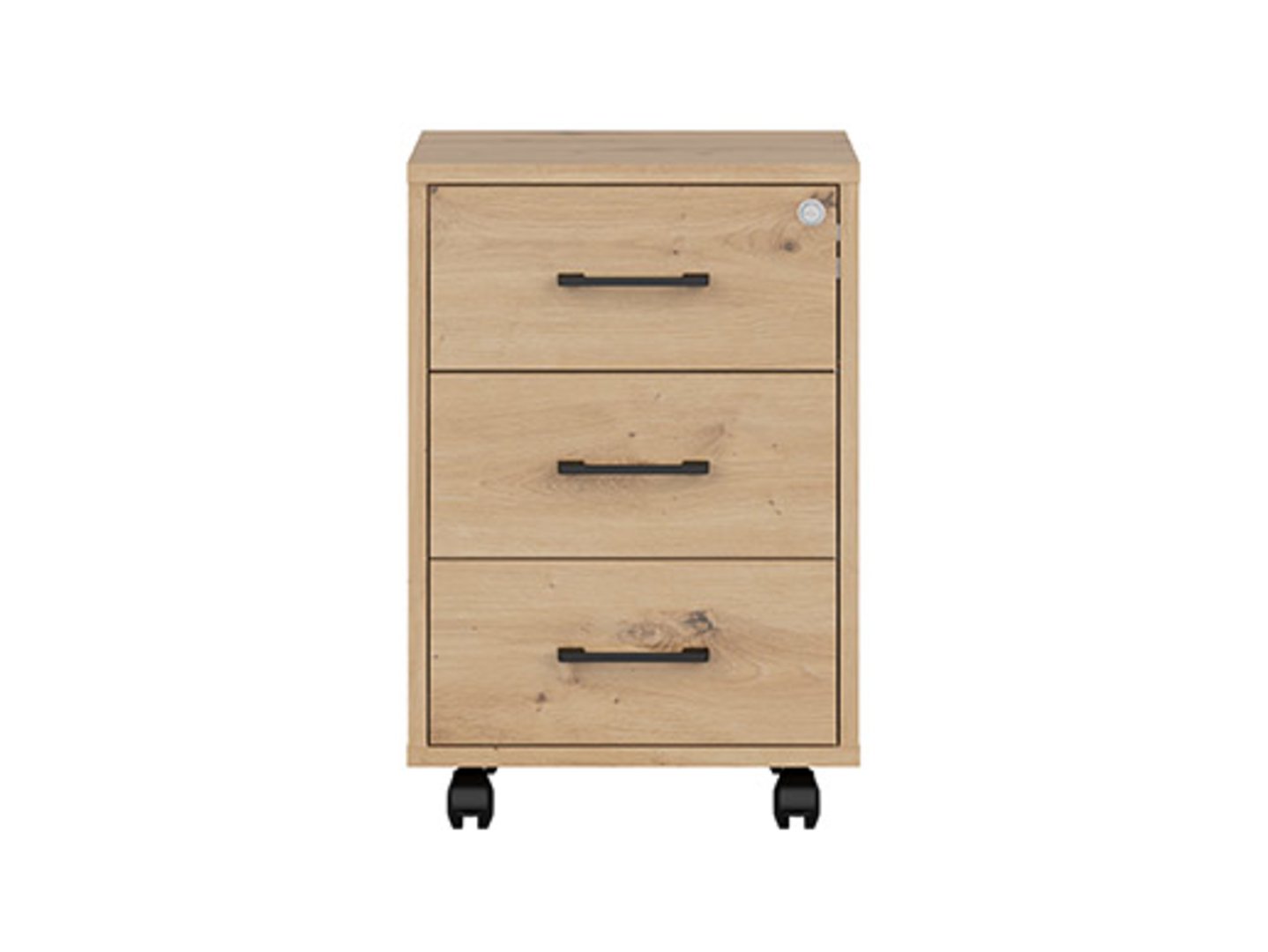 SPACE OFFICE skapis ar trim atvilktnēm, 42 cm, mākslīgā ozola krāsā