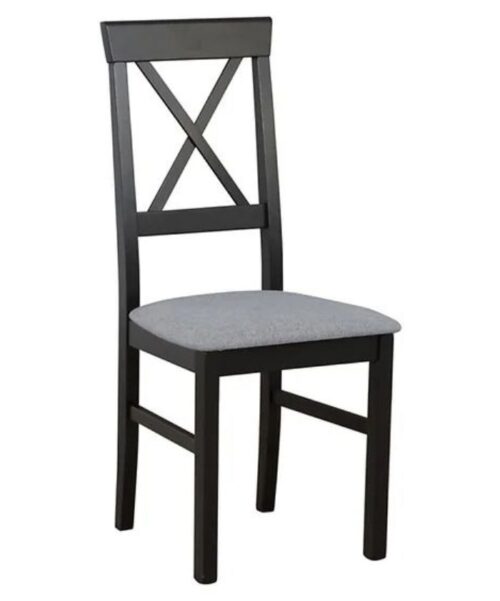 ALLA 3 polsterēts krēsls, melns/pelēks