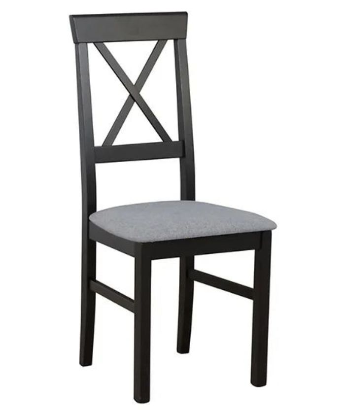 ALLA 3 polsterēts krēsls, melns/pelēks