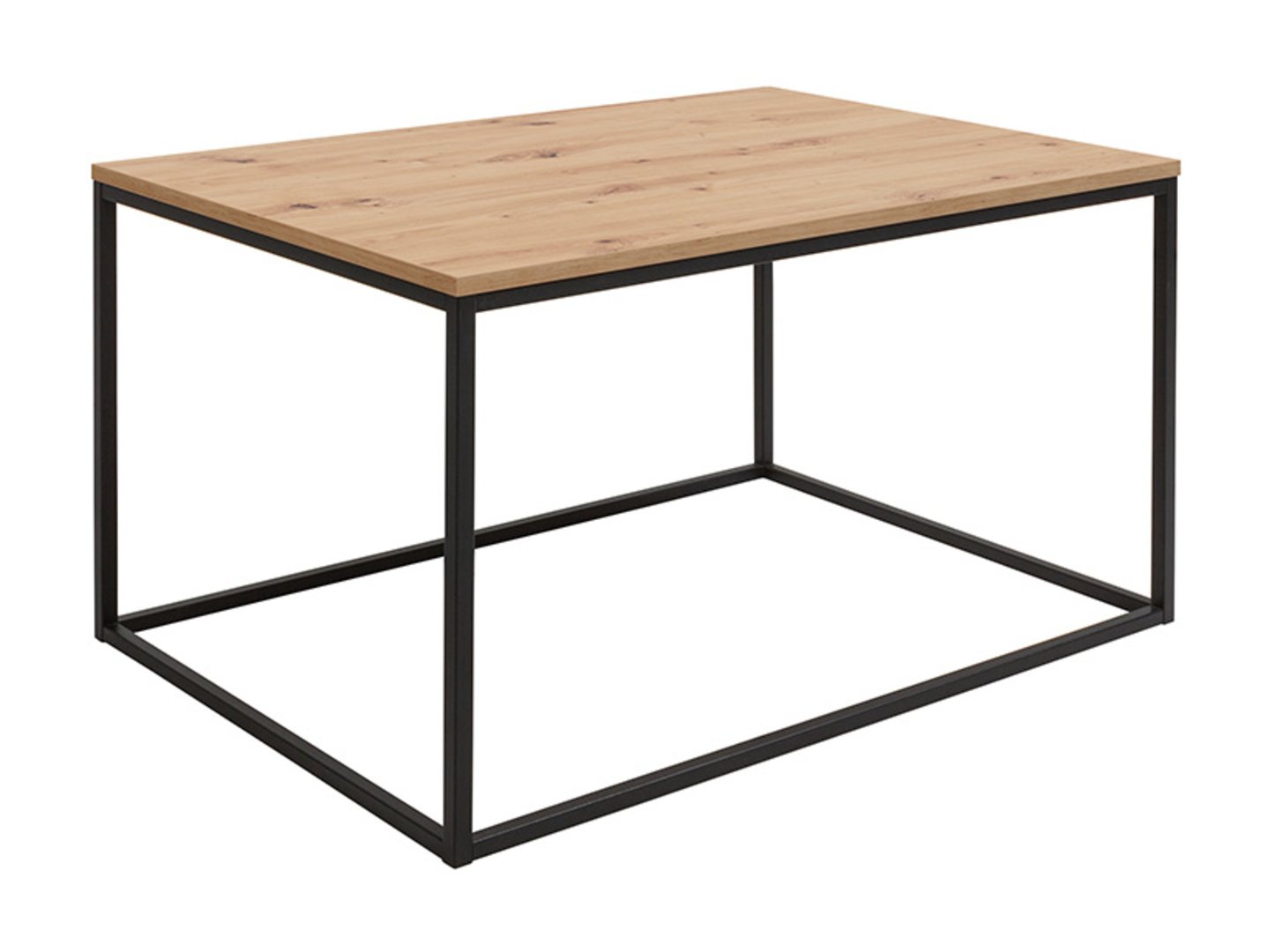 AROZ kafijas galdiņš ar metāla rāmi, 100 cm, ozola imitācija/melnā krāsā