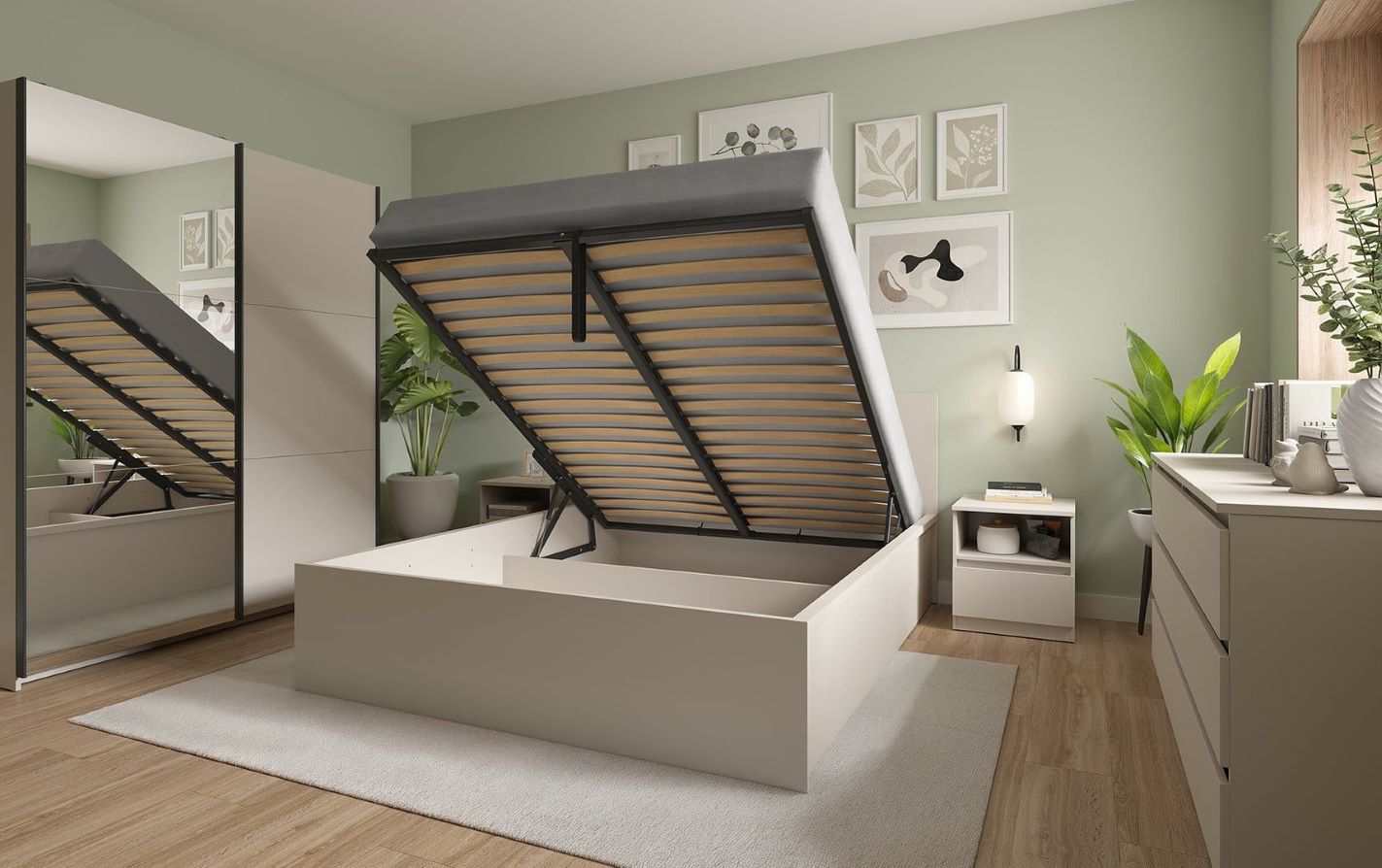 Gulta 120 B TETRIX 129 cm kašmira krāsā — изображение 2