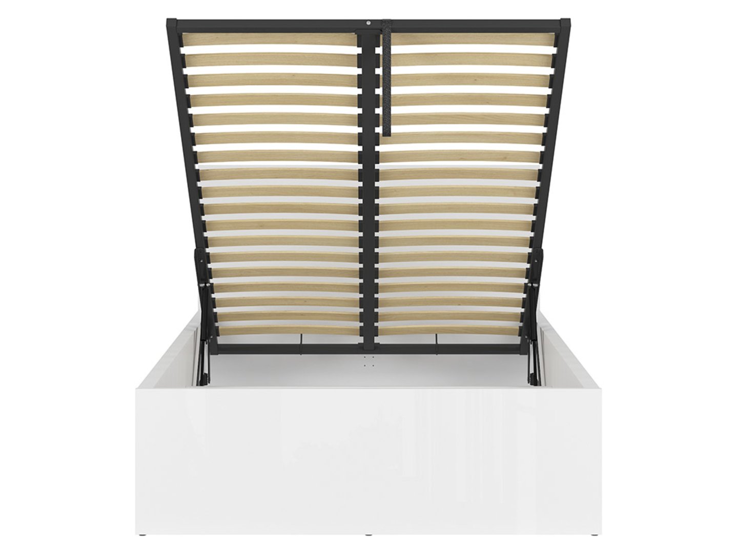 Gulta 120 B ar rāmi un matraci MIMAS MULTI SILVER TETRIX 129 cm balta spīdīga — изображение 4