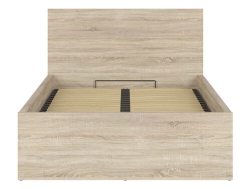 Gulta 120 B ar rāmi un matraci MIMAS MULTI SILVER TETRIX 129 cm Sonoma ozols