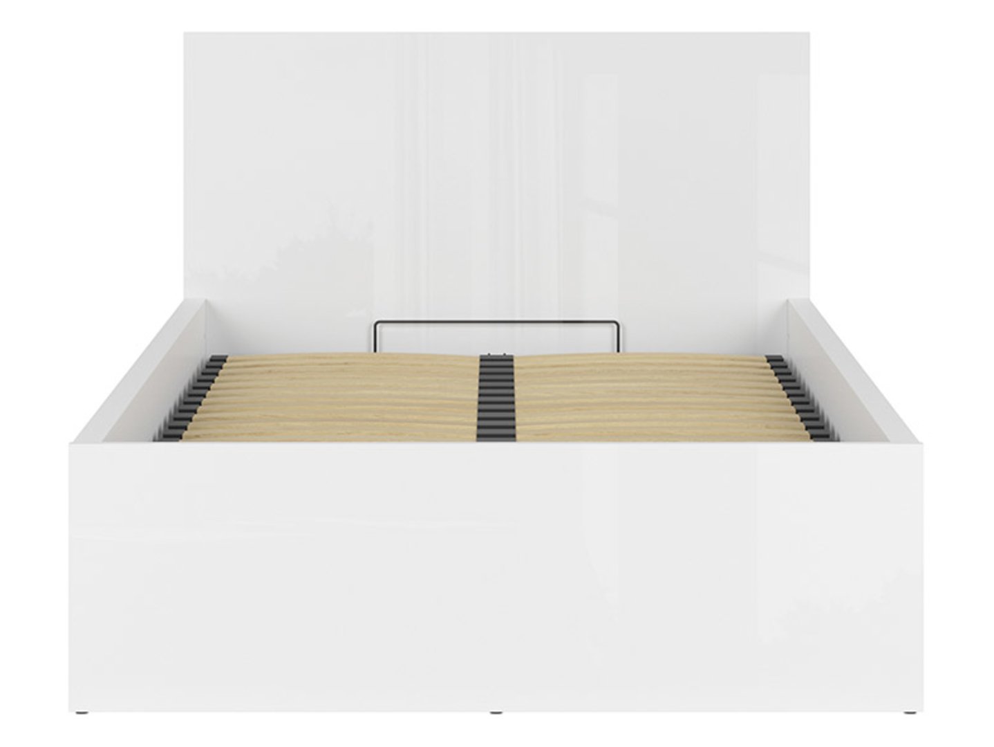 Gulta 120 B ar rāmi un matraci MIMAS MULTI SILVER TETRIX 129 cm balta spīdīga