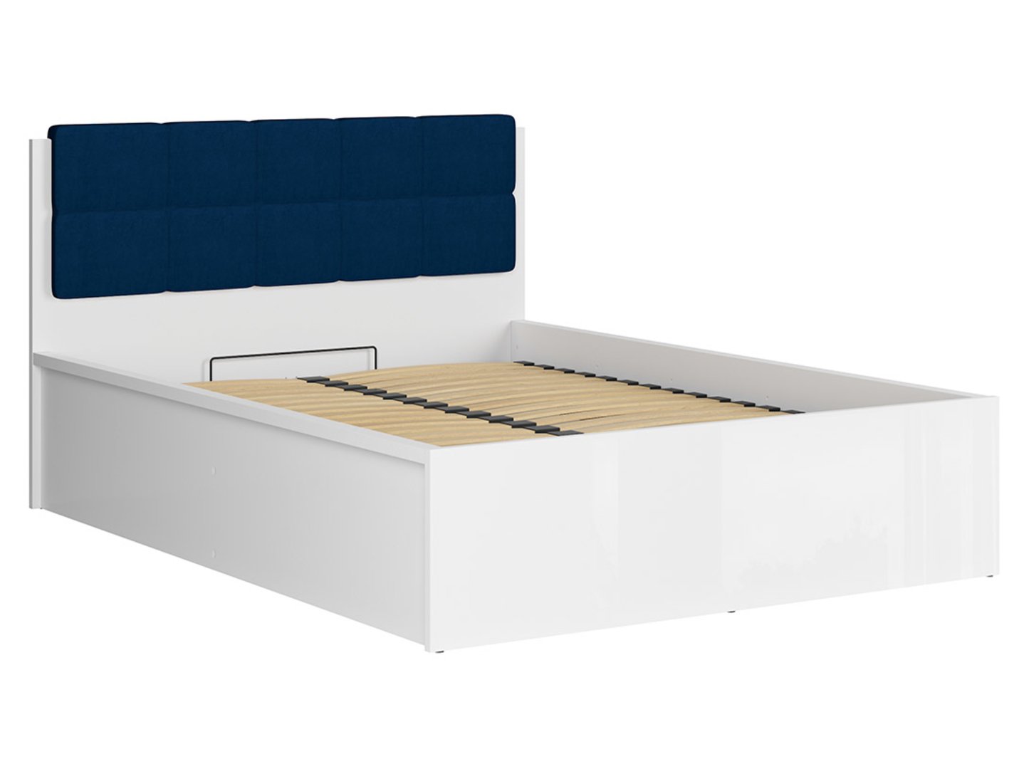 Gulta 140 B TETRIX 149 cm balta, spīdīga