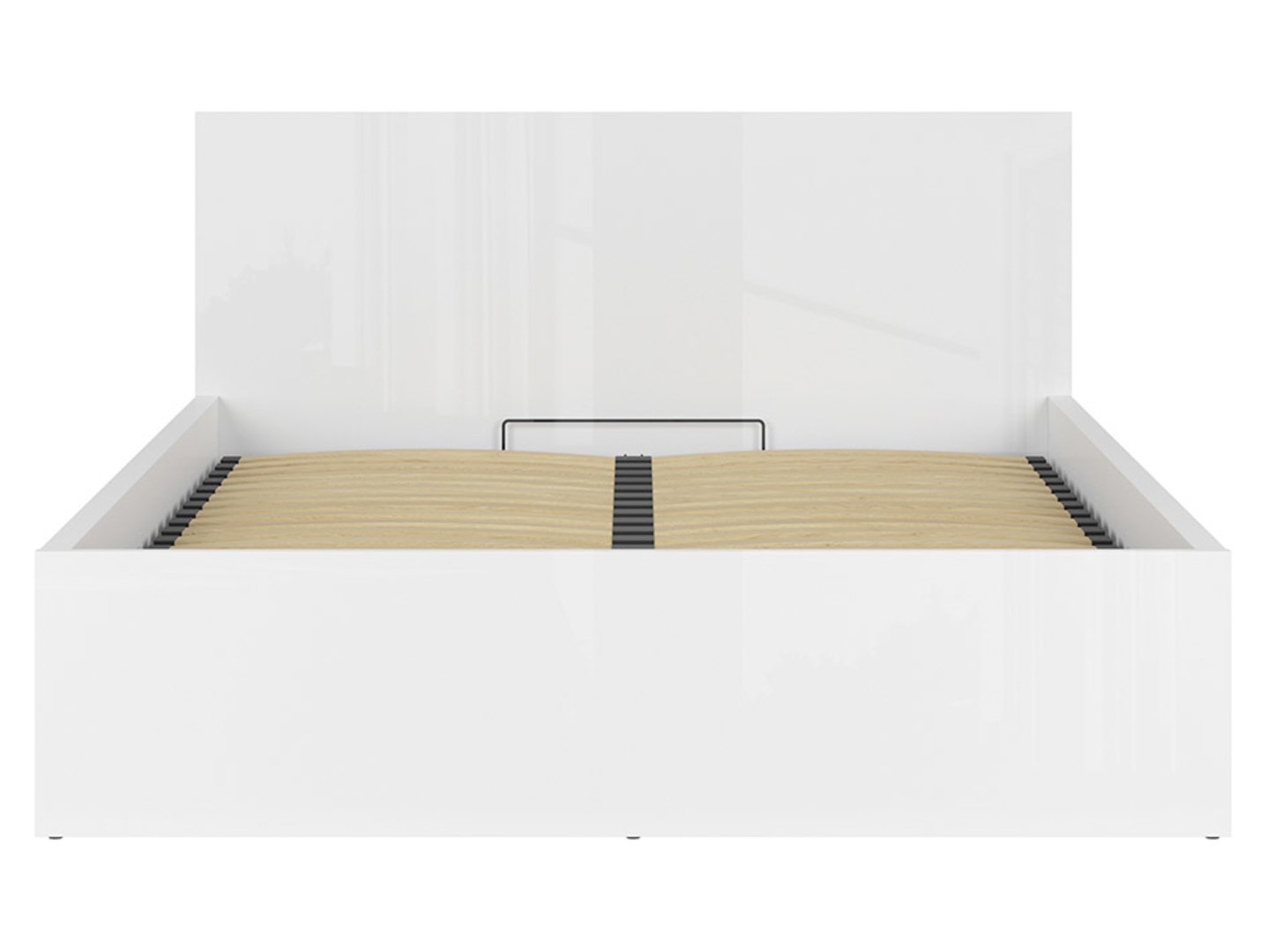 Gulta 160 B ar rāmi un matraci MIMAS MULTI SILVER TETRIX 169 cm balta spīdīga