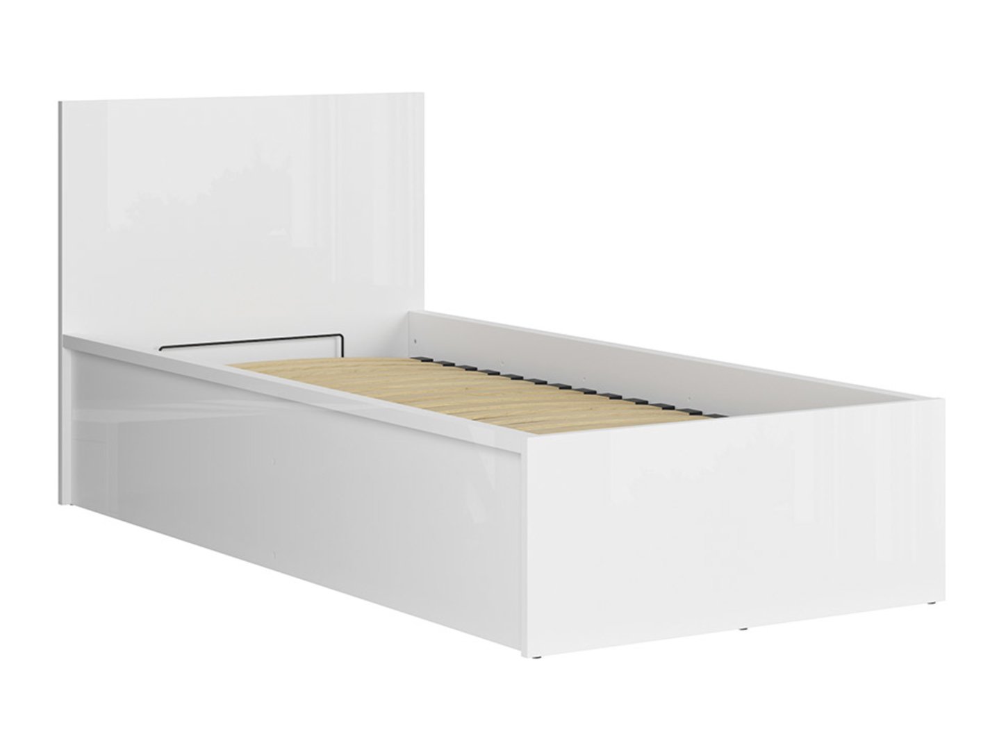 Gulta 90 B TETRIX 99 cm balta spīdīga