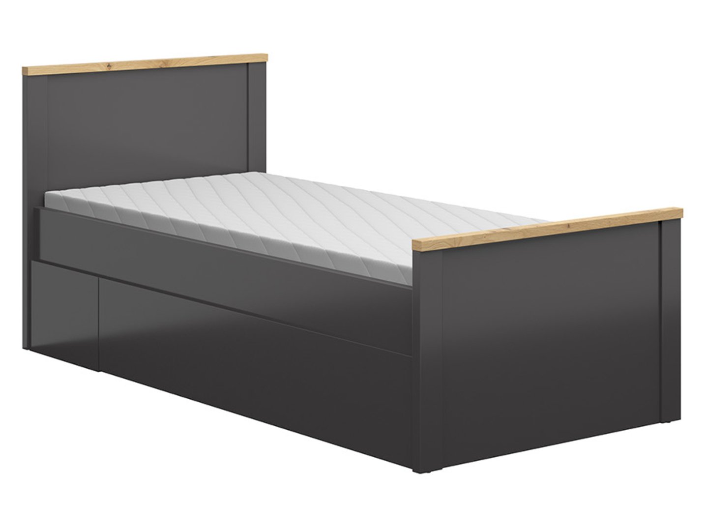 Gulta 90 HESEN 100.4 cm grafīta krāsā/amatnieciskā ozolkoka krāsā — изображение 2