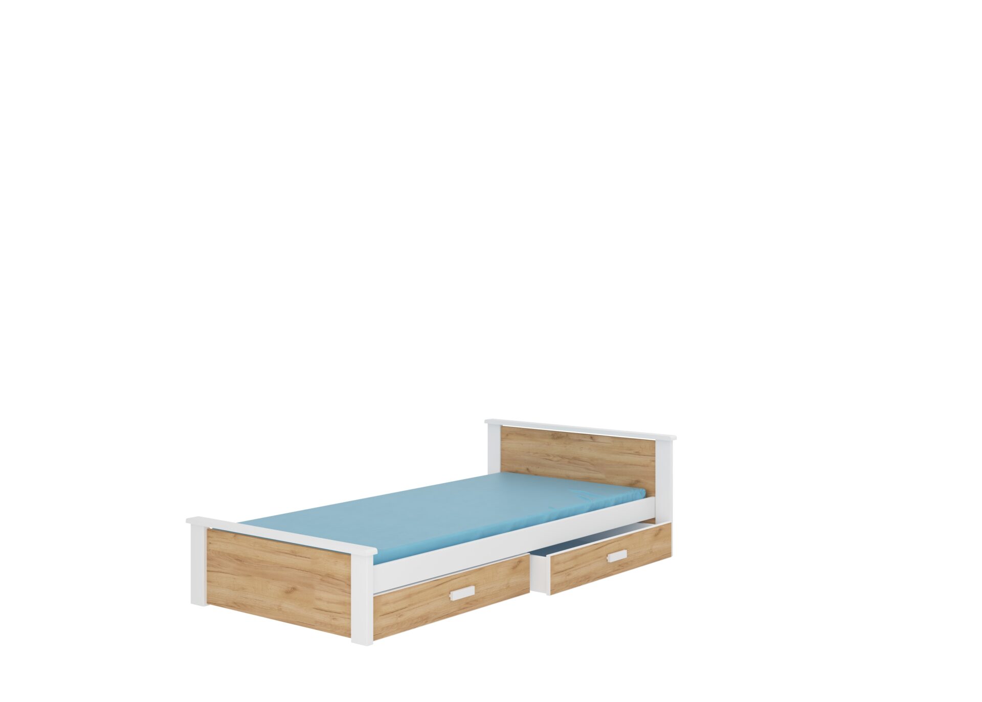 ALDEX gulta 180x80 baltā/zeltaini ozolā ADRK