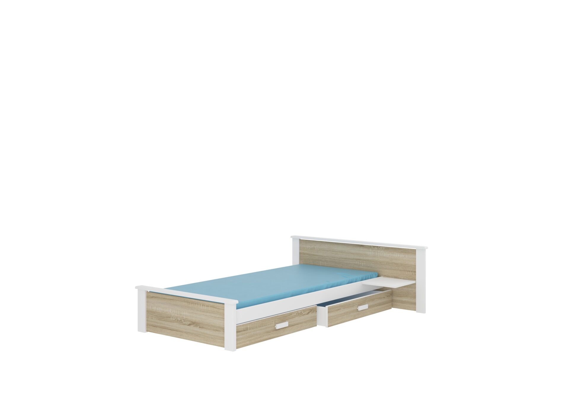 ALDEX PLAUKTS Gulta 180x80 Balta/Sonoma ADRK
