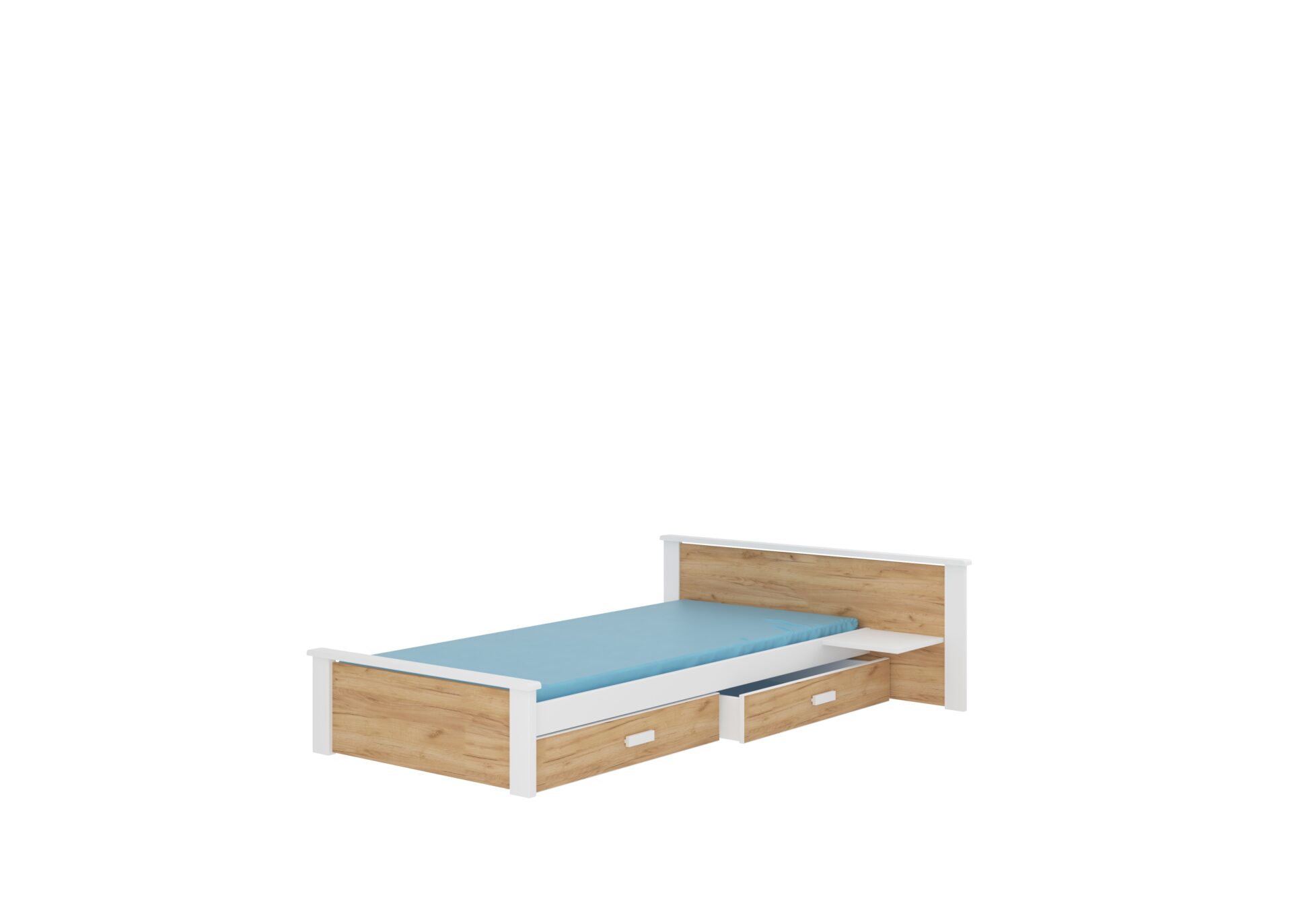 ALDEX plaukts Gulta 180x80 baltā/zeltainā ozolā ADRK