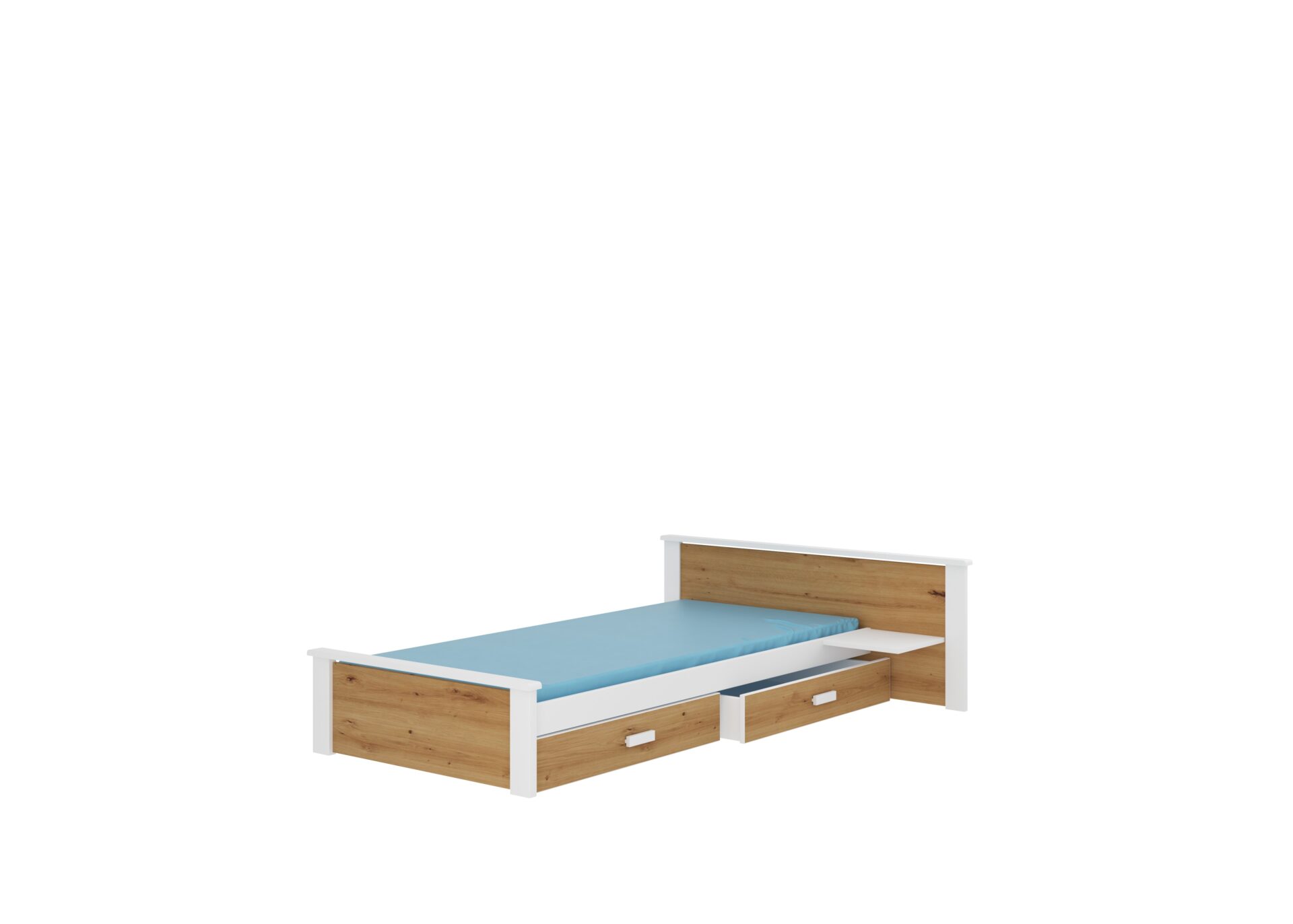 ALDEX plaukts Gulta 180x80 Balta/Artisan ADRK