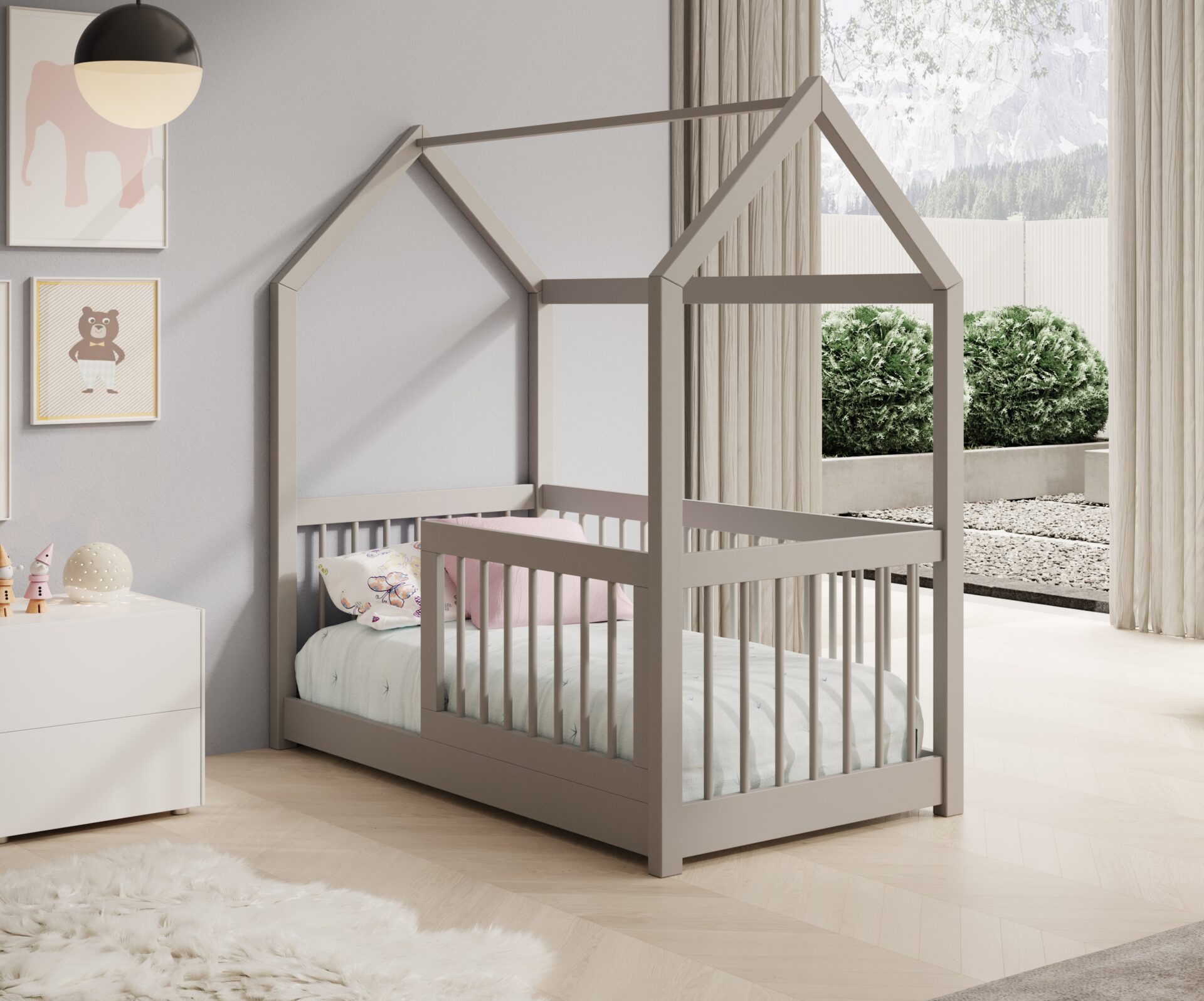 Graja House gulta ar matraci, pelēka, ADRK — изображение 2