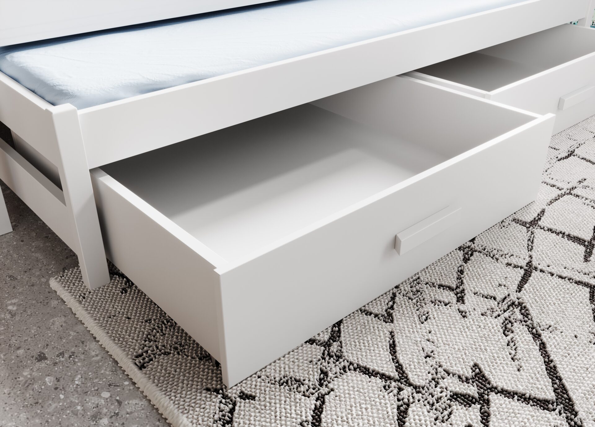 Olen 200x90 bērnu gulta diviem cilvēkiem, balta, ADRK — изображение 3