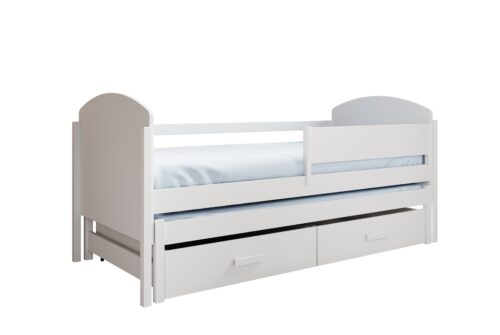 Olen 200×90 bērnu gulta diviem ar matraci, balta ADRK