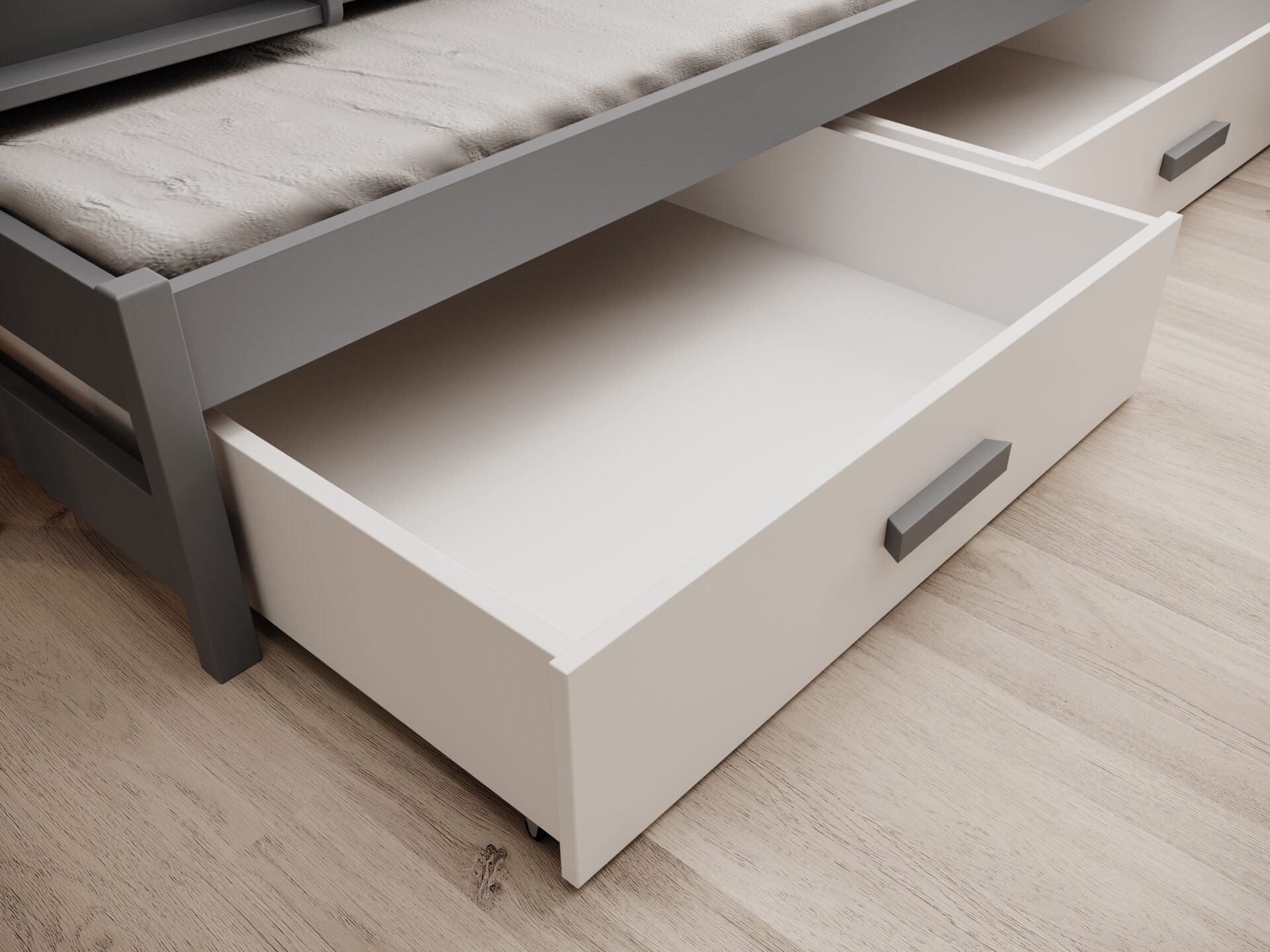 Leia 3 personu bērnu gulta 180x80 balta/pelēka ADRK — изображение 3