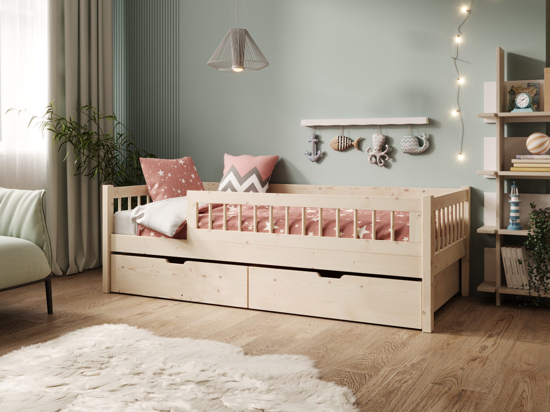 Flora Pine ADRK bērnu gulta — 2 attēls