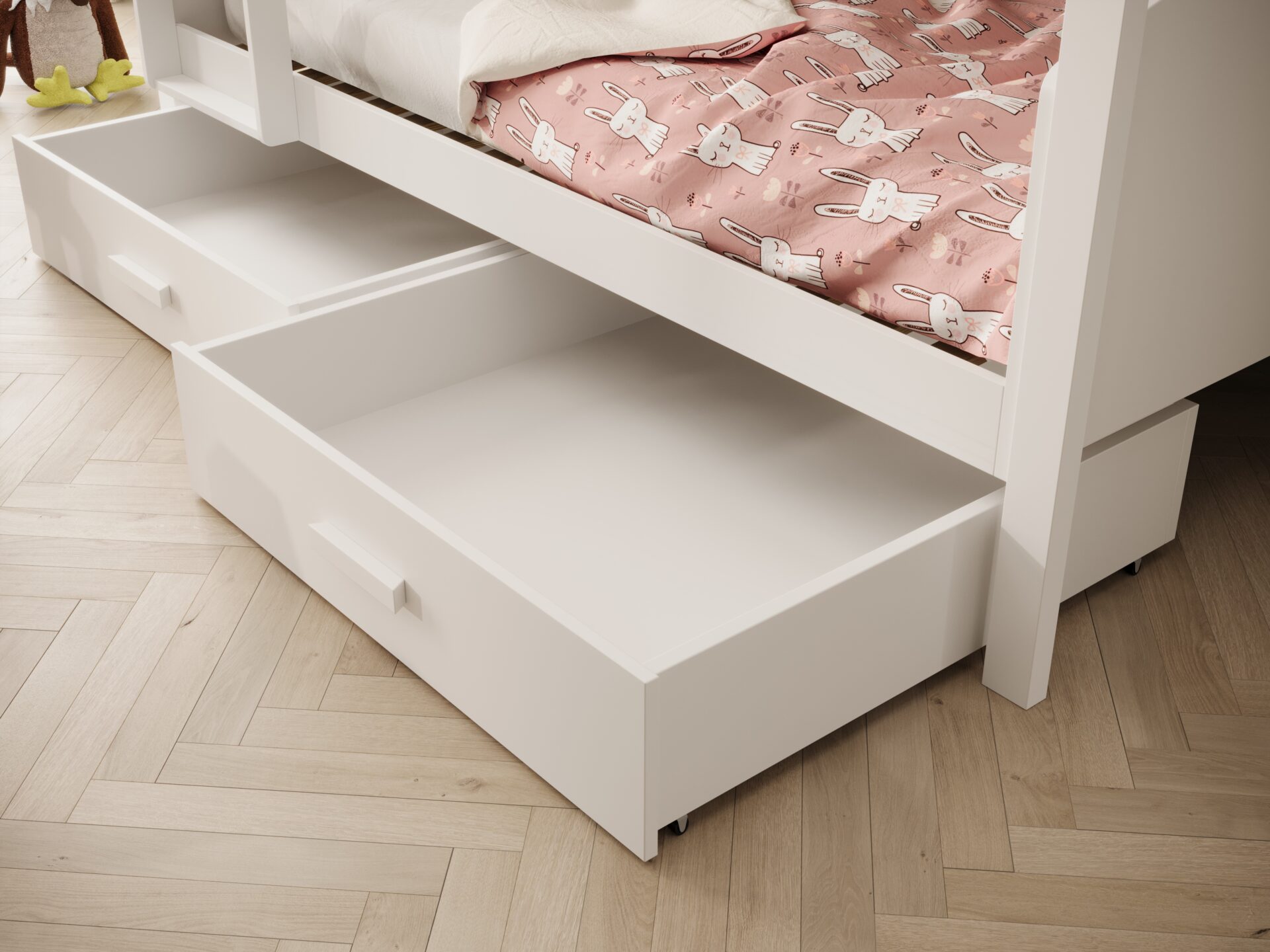 Jori bērnu divstāvu gulta, 180x80, balta, ADRK — изображение 3