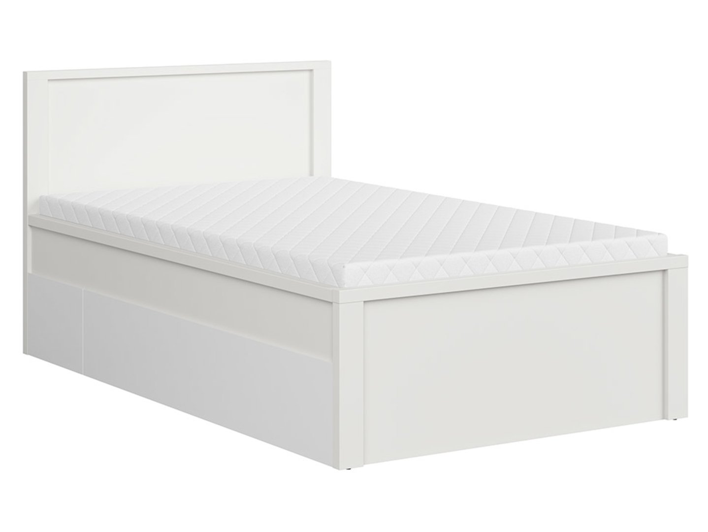 KASPIAN gulta 128 cm balta — 2 attēls