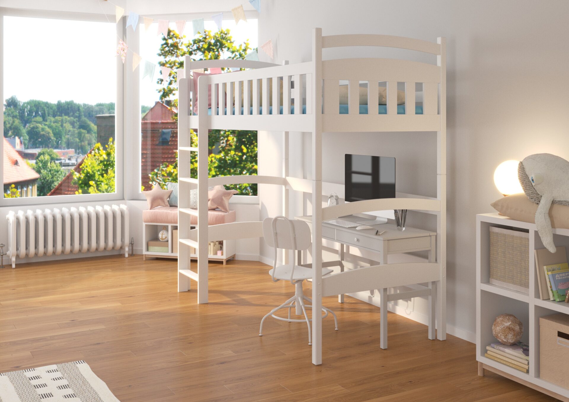 Divstāvu gulta ar matraci MIAGO 200x90 priede ADRK — изображение 4