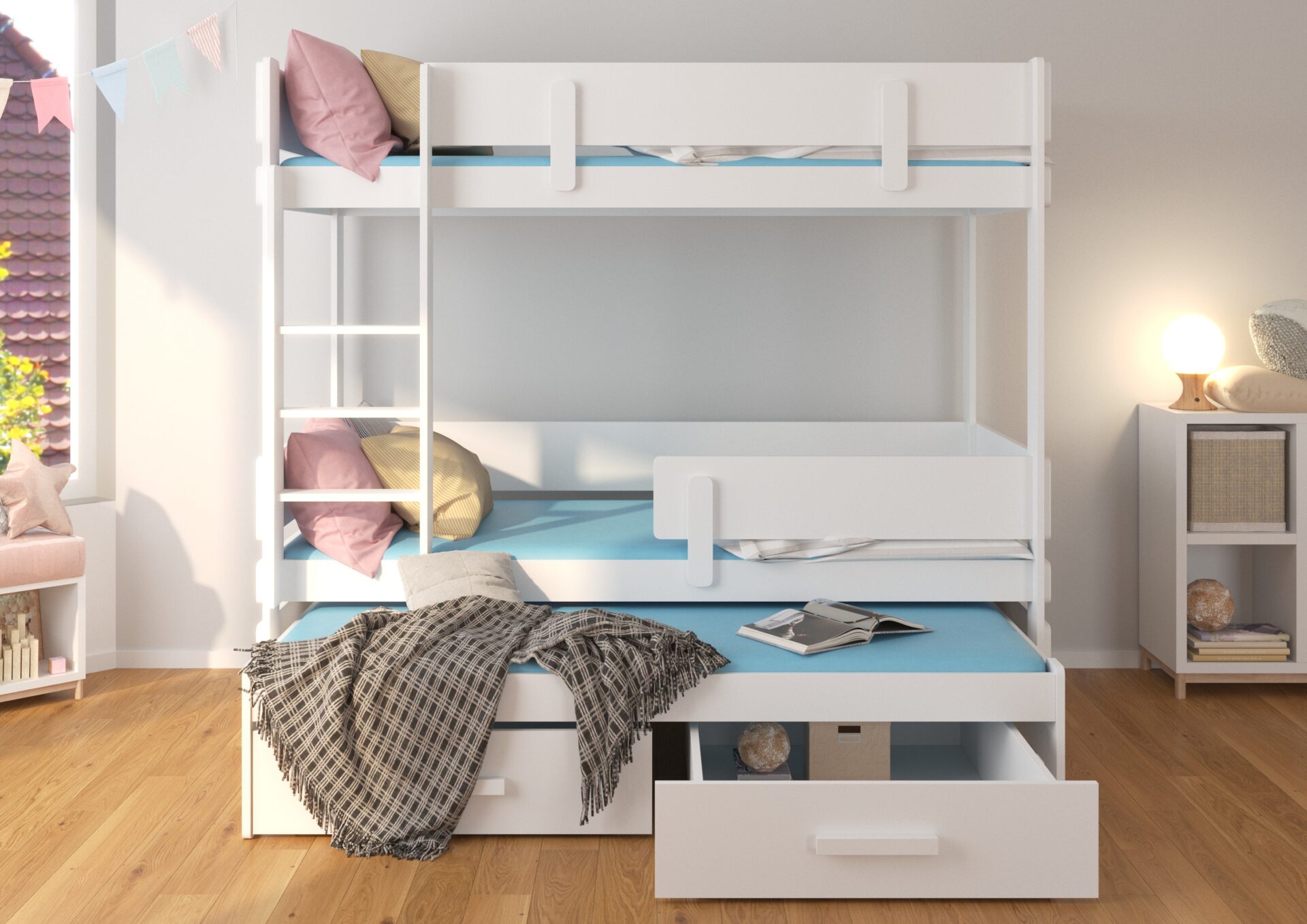 ETAPO trīsstāvu gulta 180x80 pelēka ADRK — изображение 3