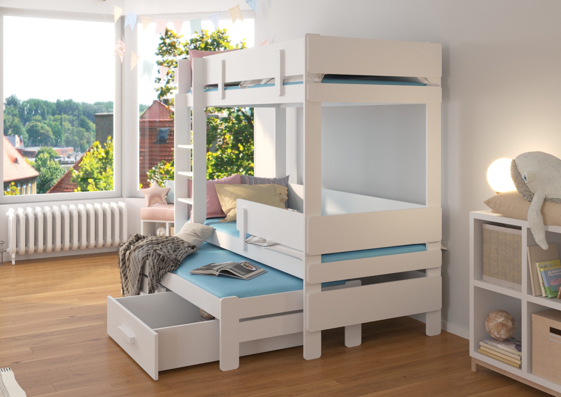 ETAPO trīsstāvu gulta 180x80 pelēka ADRK — изображение 4