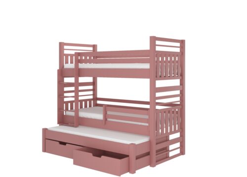 HIPPO trīsstāvu gulta 180×80 priede ADRK