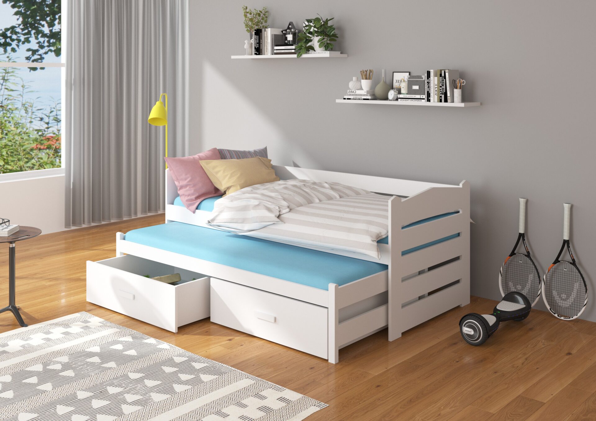 TIARRO divguļamā gulta 200x90 balta ADRK — изображение 2