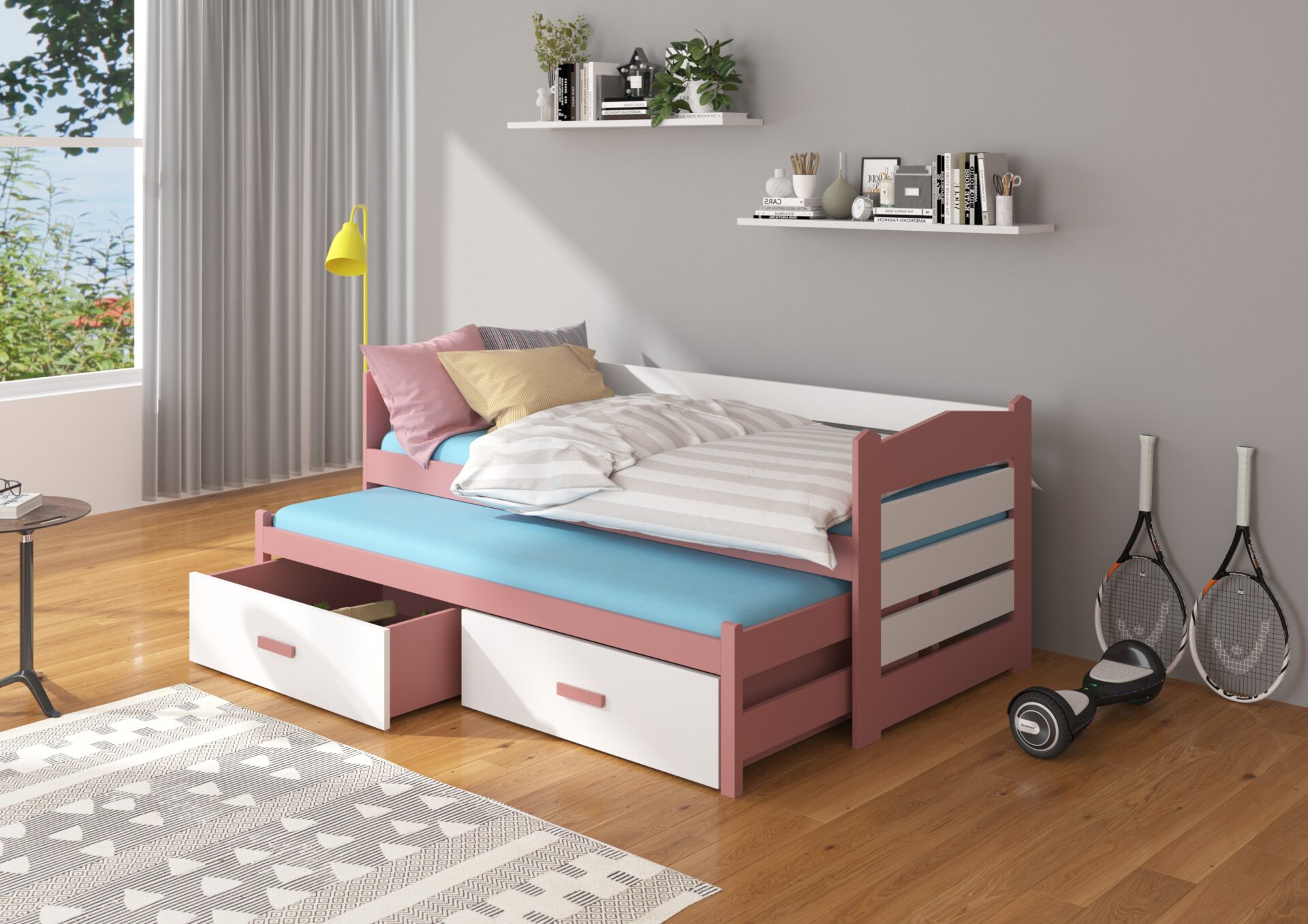 TIARRO divguļamā gulta 200x90 priede/balta ADRK — изображение 2