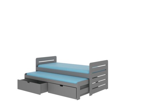 TOMI divguļamā gulta 180×80 pelēka ADRK