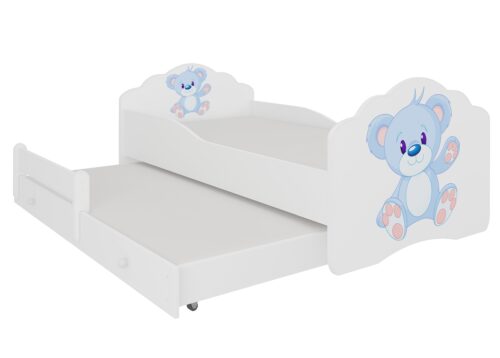 Divguļamā gulta ar matračiem CASIMO II BLUE LĀCIS 160×80 balta ADRK