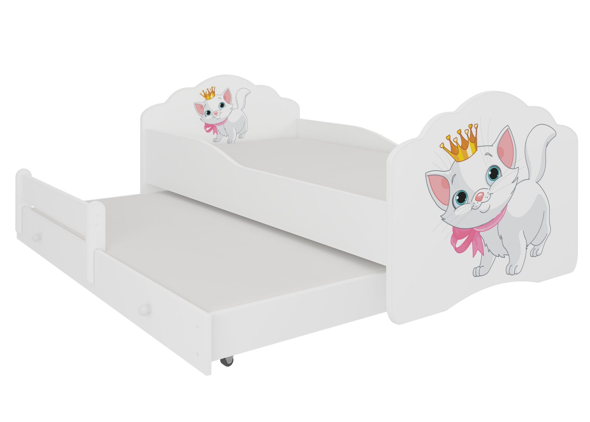 Divguļamā gulta ar matračiem CASIMO II CAT 160x80 balta ADRK
