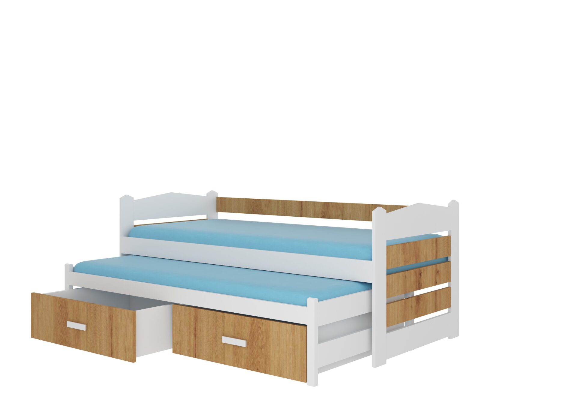 Divguļamā gulta ar matračiem TIARRO 180x80 baltā krāsā/Artisan ADRK