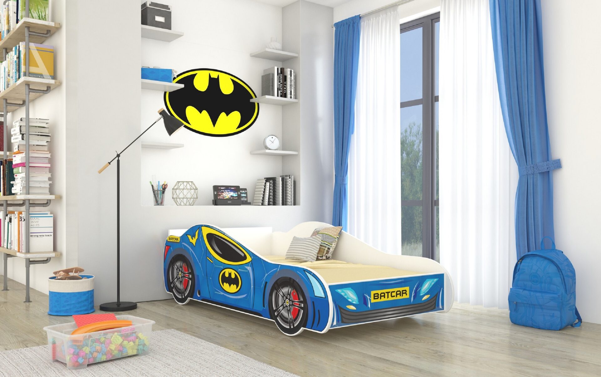BATCAR gulta ar matraci 140x70 zila ADRK — 2 attēls