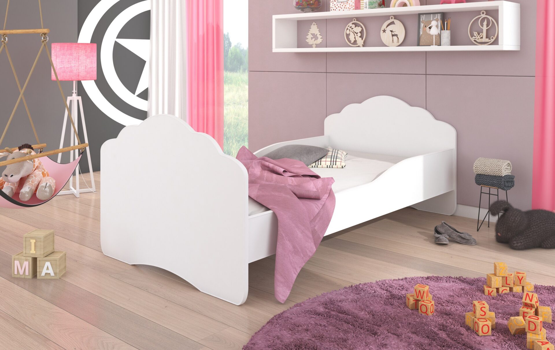 Gulta ar matraci CASIMO 160x80 baltā ADRK — 2 attēls